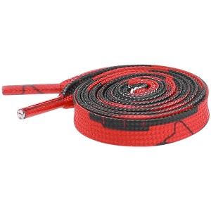 INSPIRE CHIC Flat Irregular Color Blocks Colored Striped Shoelaces for Sneakers Sports Shoes Boots 2 Pairs - 1 of 4