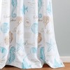 1pc 52"x84" Light Filtering Harbor Life Window Curtain Panel Blue - Lush Décor: Grommet Top, Microfiber, Seahorse Pattern - 4 of 4