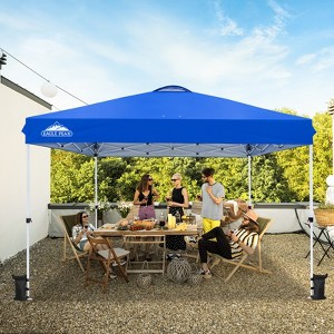 EAGLE PEAK Pop Up Canopy Tent with Wheeled Carry Bag, 12x12 ft, 144sqft of Shade - 1 of 4