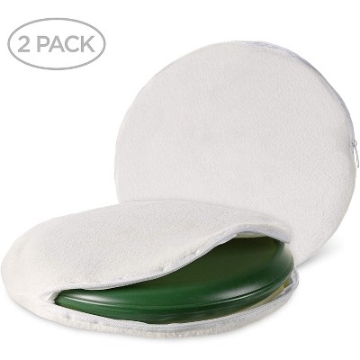 Microwavable White Fleece Pet Heating Pad Set
