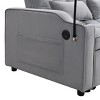 CAVINAS 70" Modern Futon Loveseat Sofa,3-in-1 Convertible Sofa Bed with Adjustable Backrest and 2 Pillows,Sleeper Couch for Living Room, Bedroom - 4 of 4
