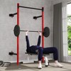 Soozier Folding Squat Rack with Pull Up Bar, Wall Mounted, 1000 Pounds Capacity Power Rack - 2 of 4