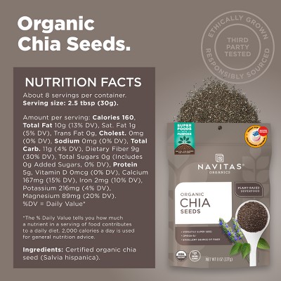 Navitas Organics Vegan Chia Seeds - 8oz