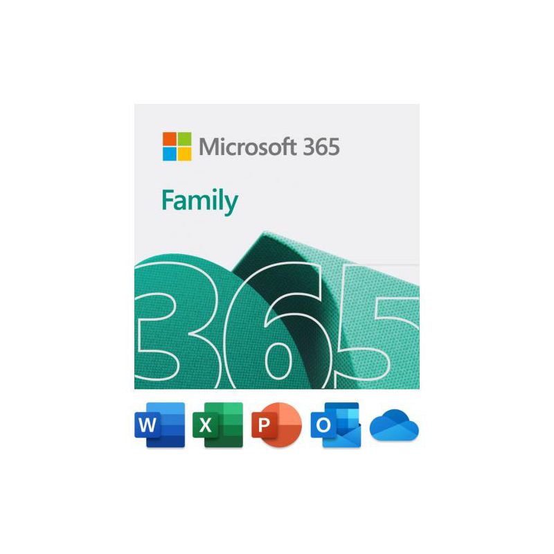 Microsoft 365 Family | 12-Month Subscription, up to 6 people | Premium Office apps | 1TB OneDrive cloud storage | PC/Mac Download, 1 of 6