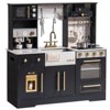 ROBOTIME Play Food and Toy Kitchens, Play Kitchen Playset with Wash Basin and Ice Maker, for Children's Gift, Black, 38"*14.2"*39.8" - 3 of 4