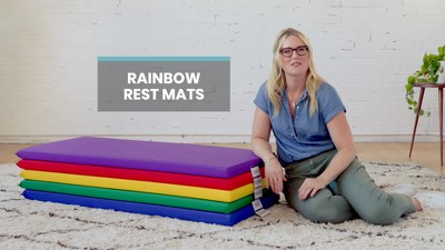 Floor Cushion 2-Inch Toddler Thick Rainbow Rest Nap Mats W/Transparent ...