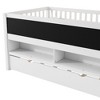 NicBex Twin Size Loft Bed with Chalkboard & Movable Shelves,Space-Saving Pine/Solid Wood Bunk Bed with Ladder,Low Loft Beds for Kids,Teens - 4 of 4