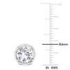 EVERLY JEWELRY | Sterling Silver 3 1/4 CT TGW Created White Sapphire Fashion Post Earrings - 2 of 4