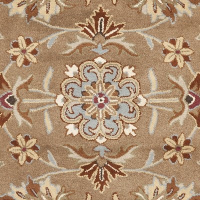 Heritage Beige and Blue Hand-Tufted Wool Area Rug