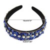 Unique Bargains Women's Bling Crushed Turquoise Rhinestone Wide Edge Hairband 4.72"x1.65" 1Pc - 4 of 4