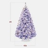 Best Choice Products Artificial Flocked Christmas Tree, 6ft Pre-Lit Holiday Decor w/250 Twinkle Lights - Lavender - 2 of 4