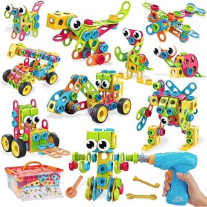 199-Piece STEM Building Blocks Set, Educational Construction Toys for Kids Ages 3-8, Creative Learning Gift - 1 of 4