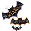 42" Halloween Spooky Pastel Bat Trio Holographic Balloon with 4 Latex Balloons – Medium Shape Party Decoration Set - 4 of 4