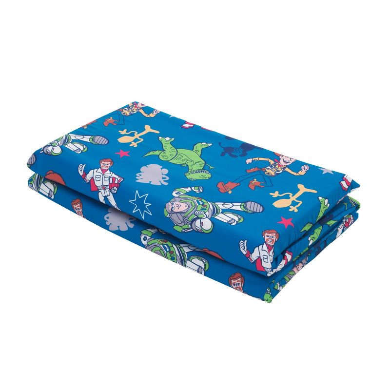 Disney Toy Story Blue and Green Preschool Nap Pad Sheet, 4 of 5