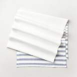 Ticking Stripe Woven Table Runner Blue/Cream - Hearth & Hand™ with Magnolia