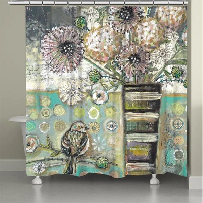 Laural Home Bird and Bouquet Shower Curtain