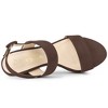 Allegra K Women's Slingback Platform Chunky High Heel Adjustable Buckle Strap Sandals - 4 of 4