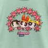 Girl's The Powerpuff Girls Christmas Poinsettia Wreath T-Shirt - 2 of 4