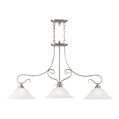 Livex Lighting Coronado 3 - Light Island Pendant Light in  Brushed Nickel