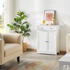 Yaheetech Wooden Bathroom Cabinet with Adjustable Shelf - 2 of 4