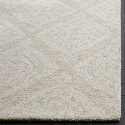 Hand-Tufted Elegance Gray Wool Square Area Rug - 59" x 59"