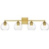 Elegant Lighting Foster 4 light Brass and Clear Bath Sconce - 2 of 2