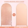 Bling Arch Backdrop Cover, Reusable Wedding Arch Stand Cover with Zipper, Fitted Backdrop Cover for Birthday Party Ceremony Banquet Decor - 2 of 4