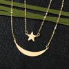 Pure Collection by Ross-Simons Italian 14kt Yellow Gold Moon and Star 2-Strand Necklace - 3 of 4