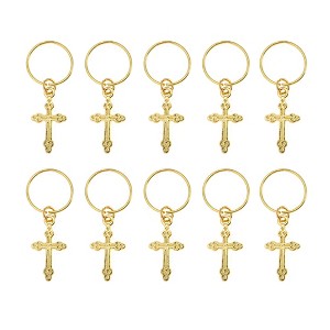 Unique Bargains Wings Hair Ring Pendants 10 Pcs - 1 of 4
