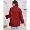 Womens Plus Size Blazers Adjustable Long Sleeve Classic Draped Open Front Lightweight Cardigans Jacket - 4 of 4