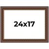 PosterPalooza | Traditional Brown Picture Frame - UV Acrylic, Backing Board, Hanging Hardware Included - 2 of 4