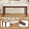 Kumasinova 38" Entryway Bench with Linen Padded Seat,Dining Bench with Solid Wood Legs,Versatile End of Bed Bench for Bedroom,Kitchen&Hallway - 3 of 4