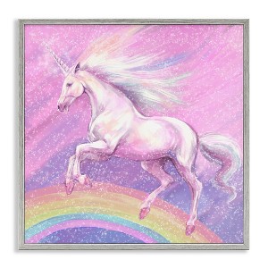 Stupell Industries Unicorn Over Rainbow, 17" x 17" - 1 of 4