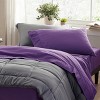 Twin Sheets Set - 3 Pieces Soft Twin Bed Sheets - Breathable & Cooling - Hotel Luxury - Easy Care Polyester Microfiber Bedding for Women, Men, Purple - 3 of 4