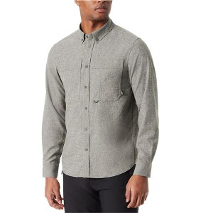 BASS OUTDOOR Mens Heathered Button Up Shirt - 1 of 1