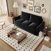 KWPZQEB 70.9" Pull Out Sofa Bed, Velvet Loveseat Bed with 2-in-1 Pillow & Blanket Set, Modern Pull Out 3-Seater Sofa, Space Saving for Apartments - 3 of 4