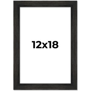 PosterPalooza | 12x18 Wide Barnwood Picture Frame, UV Acrylic, 6 Finishes - Grey, Brown, White, and Black - 1 of 4