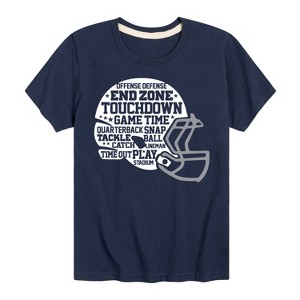 Boys' - Instant Message - Football Helmet Phrases Short Sleeve Graphic T-Shirt - 1 of 4