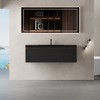 Whisen Floating Wall-Mounted Bathroom Vanity with Wave-Textured Soft-Close Drawers, Basin, Pre-Assembled Cabinet - 3 of 4
