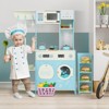 Wooden Kids Play Kitchen Set, Kids Cooking Pretend Play Set, Kitchen Playset For Kids, Playset Interactive Toy, Pink/blue - 4 of 4