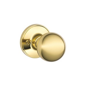 Schlage Dexter Corona Bright Brass Dummy Knob Right or Left Handed - 1 of 1