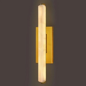 Dimmable LED Wall Mounted Sconce With Alabaster Shade - 1 of 4