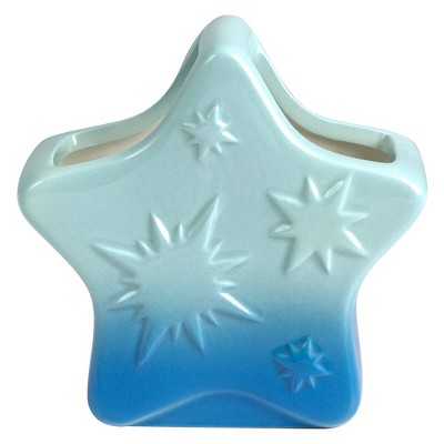 Ceramic Blue Tie-Dye Star Toothbrush Holder