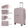 URECOVER Hardshell Luggage Set, Double Spinner Wheels, Lightweight, Durable, TSA Lock, 3-Piece (20/24/28), Griege - 4 of 4