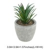 Unique Bargains Artificial Plants Mini Sword Grass in Pulp Plastic Green 2.76"x2.76"x3.94" 1 Pcs - 3 of 4
