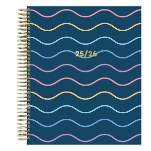 Blue Sky Livewell Weekly/Monthly Spiral Coil Planner 7x9 Laminated Lynnie Navy Waves - 1 of 4