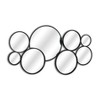 HomeRoots Set Of Eight Black Metal Round Cojoined Accent Mirrors - 4 of 4