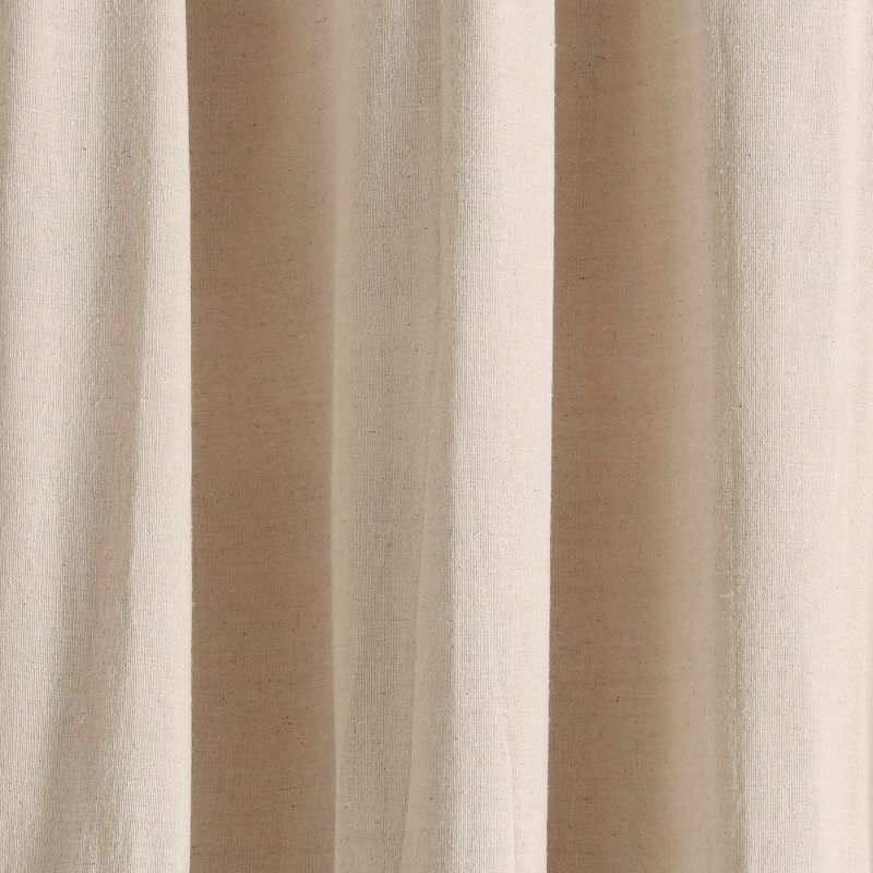 Linen Button 100% Lined Blackout Window Curtain Panel Linen Single 40X84, 5 of 7