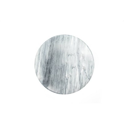 White Marble 12" Round Lazy Susan Serving Tray
