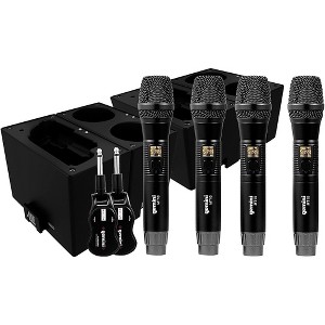 Gemini UHF Quad Wireless Microphone System With Charging Docks for Transmitter & Microphone Batteries - 1 of 1